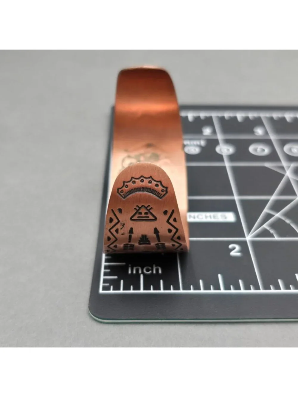 VTG Wheeler Copper Storyteller Cuff Bracelet 7" Fred Harvey Era Style Southwest - Picture 8 of 9